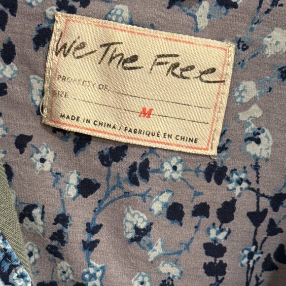 Free People We The Free Women's Patchwork Military Utility Jacket Olive M - Picture 3 of 7